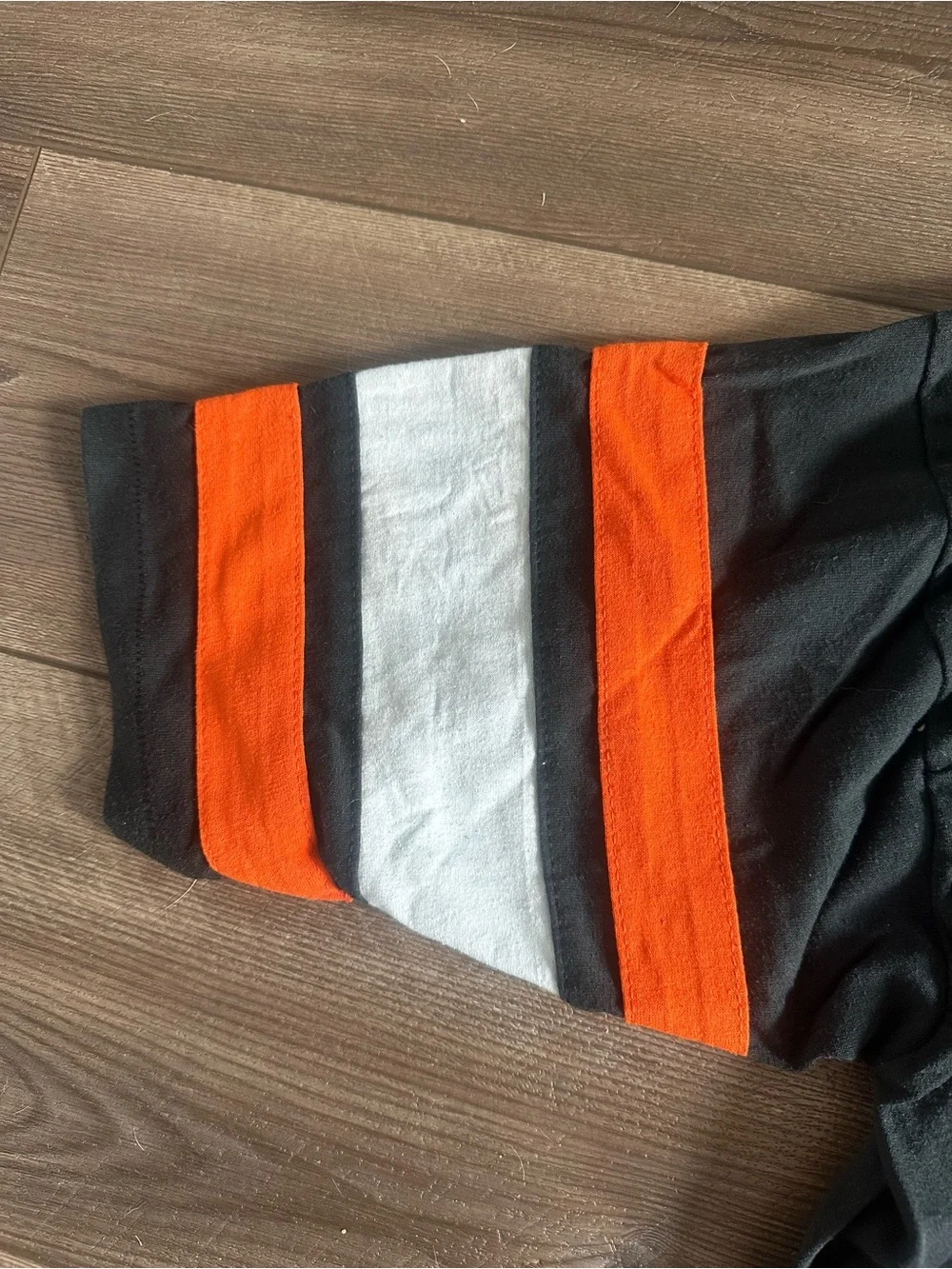 Vintage Bengals #21 Black & Orange Football Logo 7 Raglan Tee NFL Sz L
